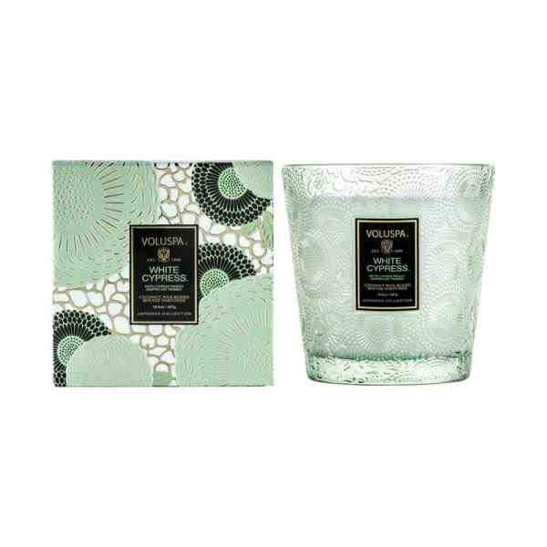 VELA VASO TRABALHADO2 PAVIOS 60H WHITE CYPRESS