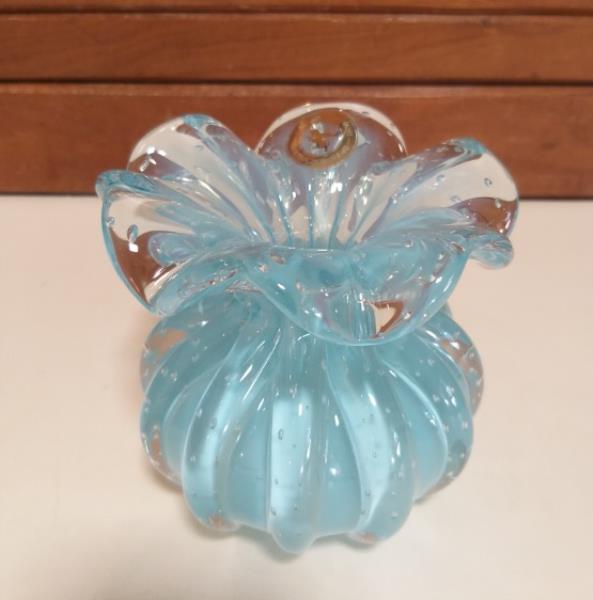 VASO G 418- AZUL TIFFANY S/ OURO