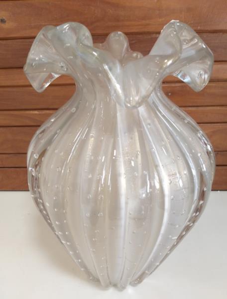 VASO M 489- CINZA 16 PASTEL C/ OURO