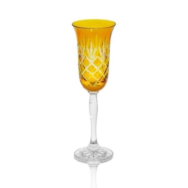 TACA FLUTE EM CRISTAL  200ML LARANJA