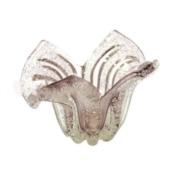 VASO DECOR EM VIDRO ROSA