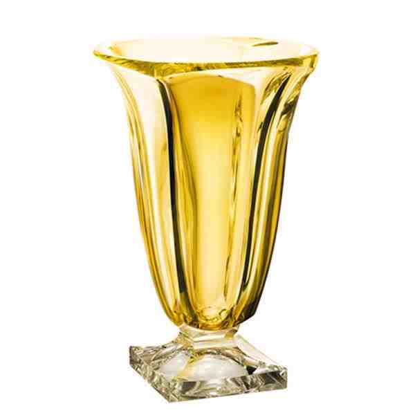 VASO C/ PE MAGMA CRISTAL ECOL D19XA33CM AMBAR