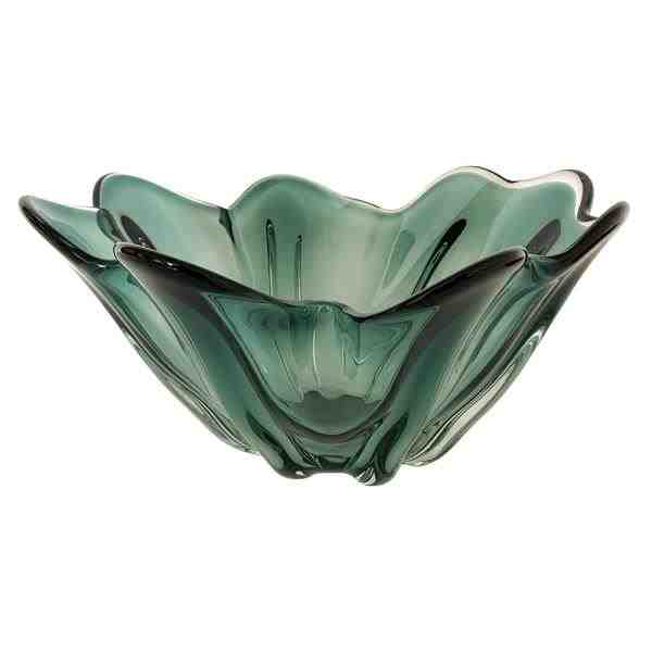 VASO DE VIDRO VERDE MURANO 31X31X18CM