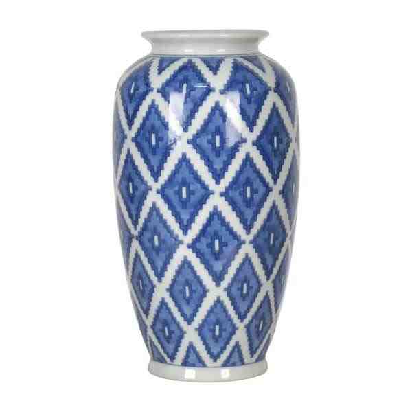 VASO DE PORCELANA AZUL ESCURO 17X27CM