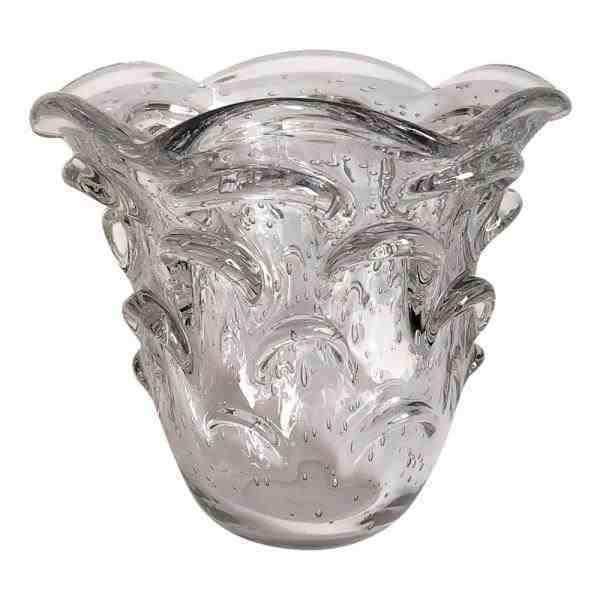 VASO DE VIDRO TRANSP MURANO 15X14CM