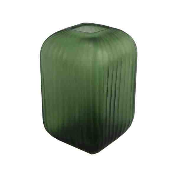 VASO DE VIDRO FOSCO VERDE