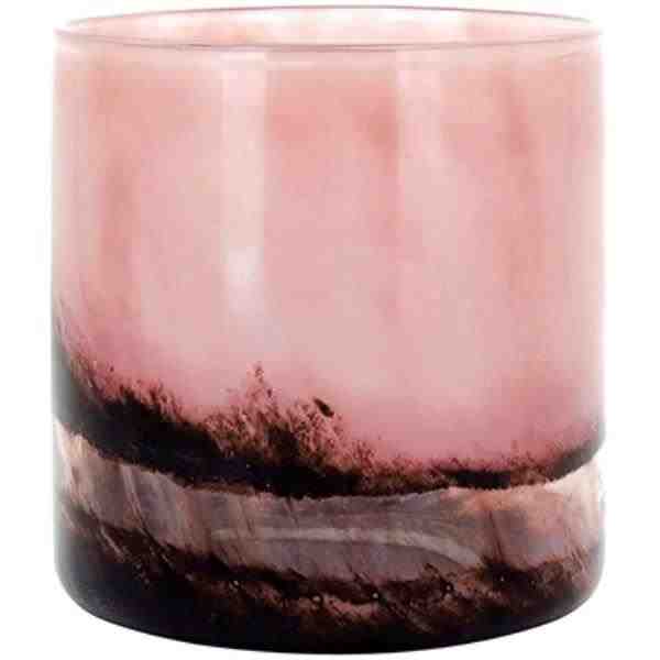 VASO VIDRO ROSA ALLINA