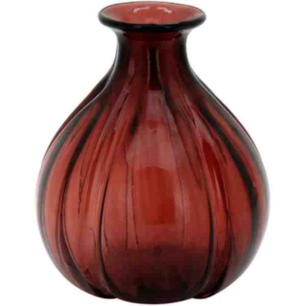 VASO VIDRO VERMELHO