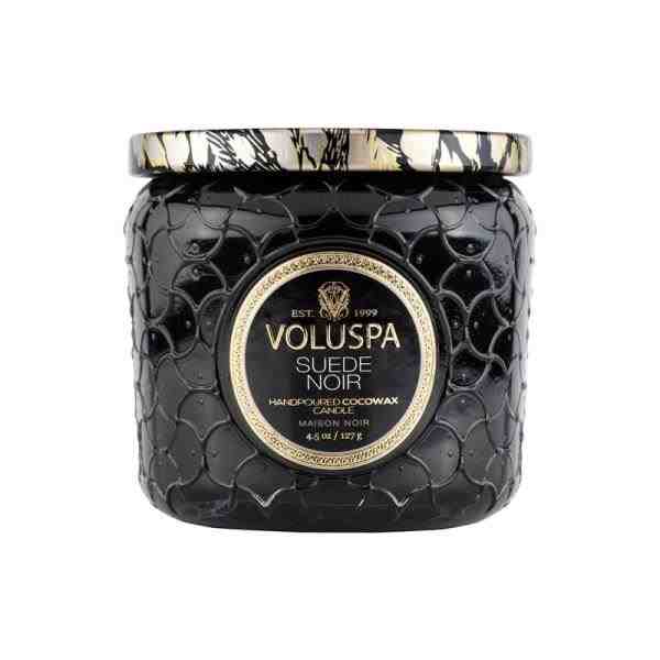 VELA POTE VIDRO +35H SUEDE NOIR