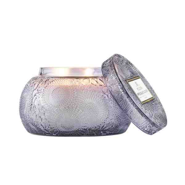 VELA POTE VIDRO CHAWAN 50H APPLE BLUE CLOVER