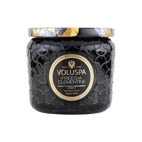 VELA POTE VIDRO +35H FREESIA CLEMENTINE