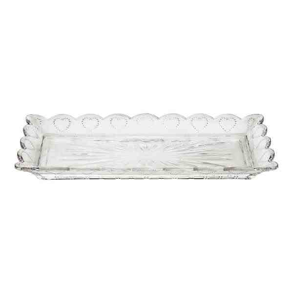 TRAVESSA CRISTAL HEART 36,5X17,5X3,5CM
