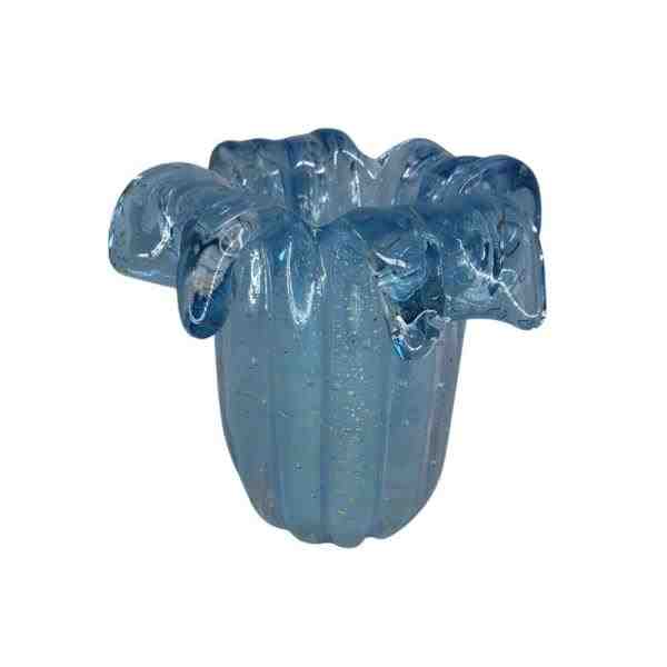 VASO FIORI PP DEGRADE AZUL ACQUA C/ OURO