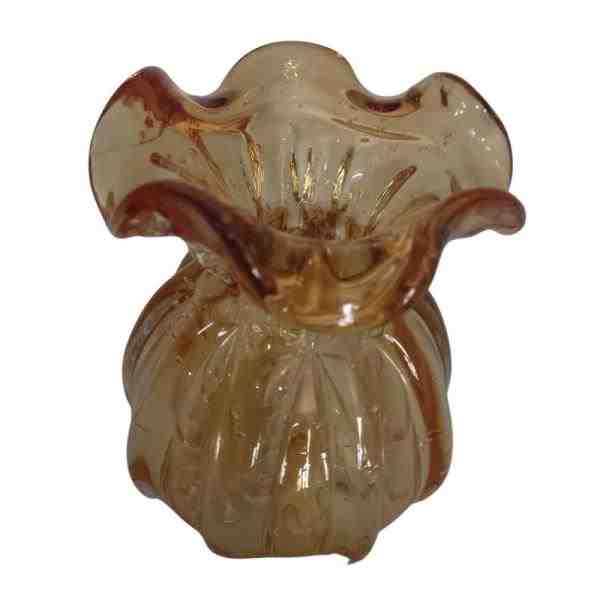 VASO DECOR VIDRO AMBAR