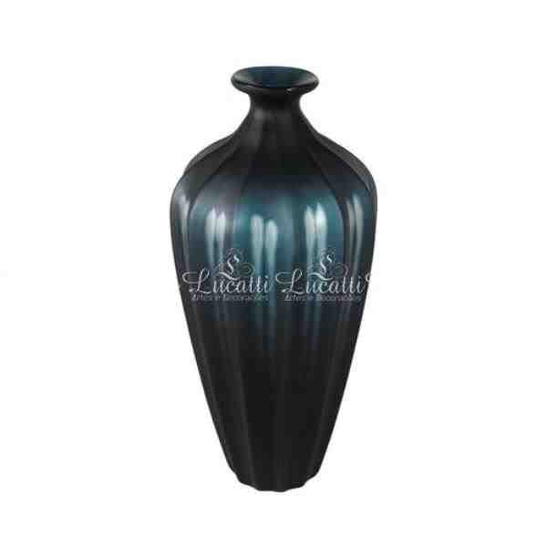 VASO G DECOR VIDRO AZUL