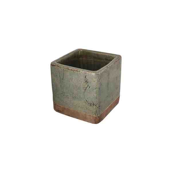 VASO CERAM QUADRADO EARTH P