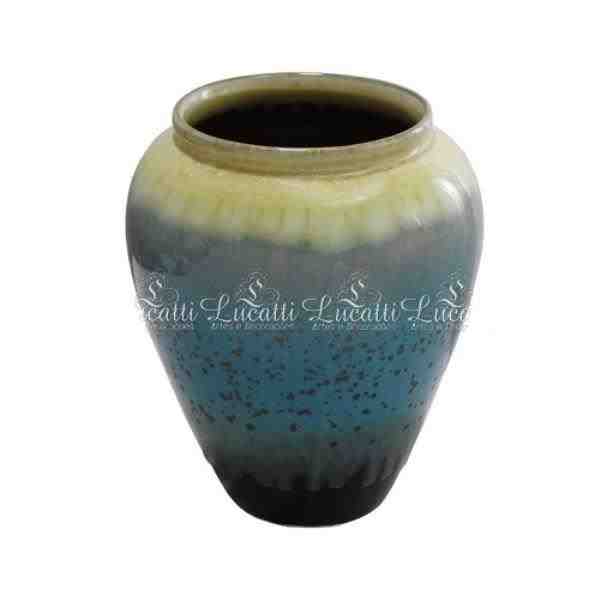 VASO P DECOR CERAM AZUL/PRETO