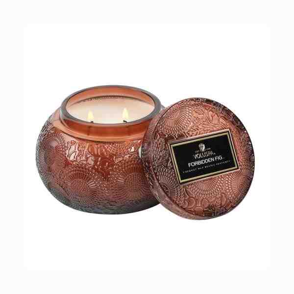 VELA POTE VIDRO CHAWAN 50H FORBIDDEN FIG