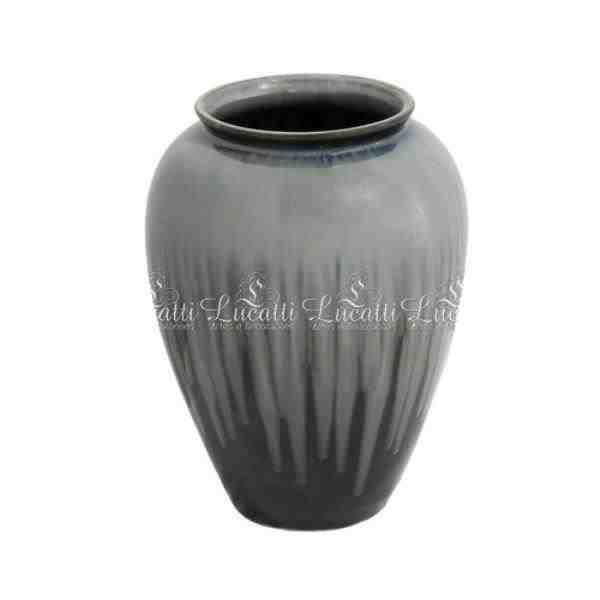 VASO P DECOR EM CERAM VERDE/PRETO