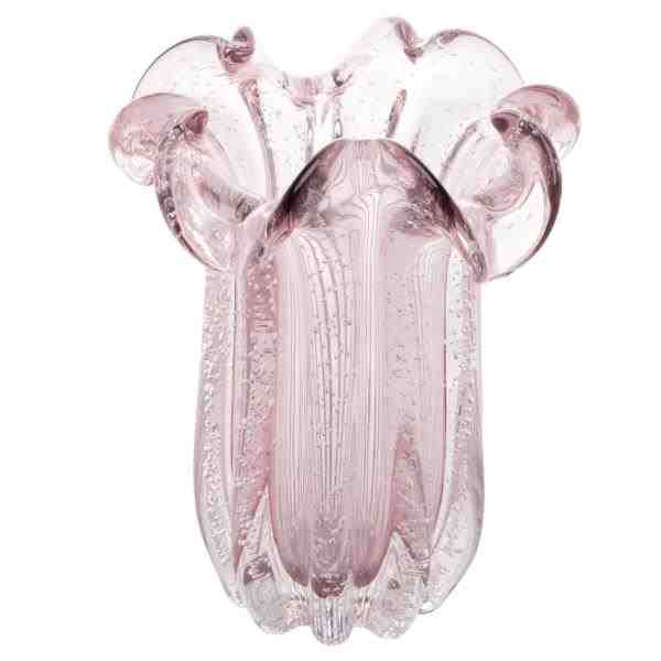 VASO VIDRO FLAT ITALY ROSA CLARO 19X24CM