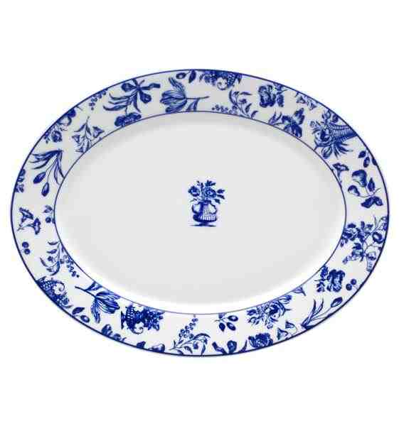 TRAVESSA OVAL PEQUENA CHINTZ AZUL