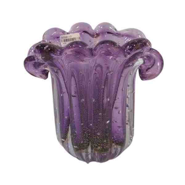 VASO LEQUE P VIOLETA C/OURO