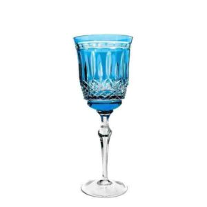 TACA DE CRISTAL P/ AGUA 460ML AZUL CLARO