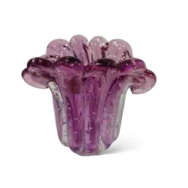 VASO LEQUE P VIOLETA S/ OURO