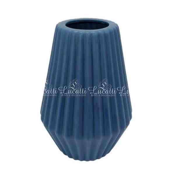 VASO DECOR CERAM AZUL G