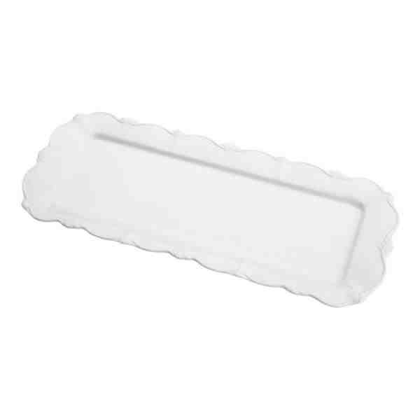 TRAVESSA PORC FANCY BRANCO 41X17X3CM
