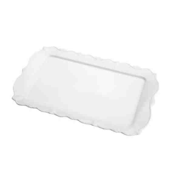 TRAVESSA PORC FANCY BRANCO 36X22X3CM