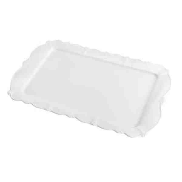 TRAVESSA PORC FANCY BRANCO 42X26X3CM