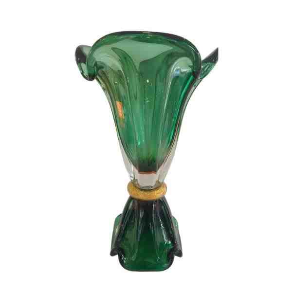 VASO FLOWER VERDE C/ AMBAR