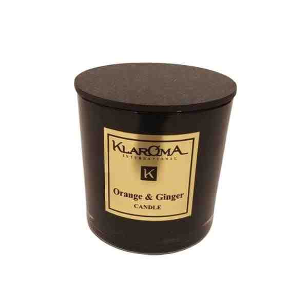 VELA AROM ORANGE AND GINGER 200G COPO PRETO