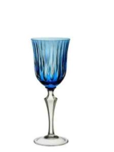 JG 6 TACAS CRIST P/ VINHO BCO 310ML AZ CL