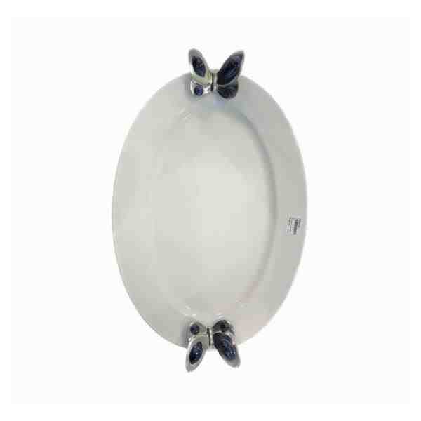 TRAVESSA OVAL MEDIA BLUE BUTTERFLY