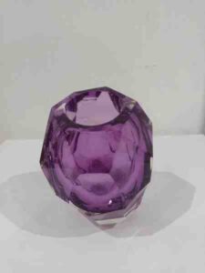 VASO LAPIDADO 628 PURPURA S/ OURO