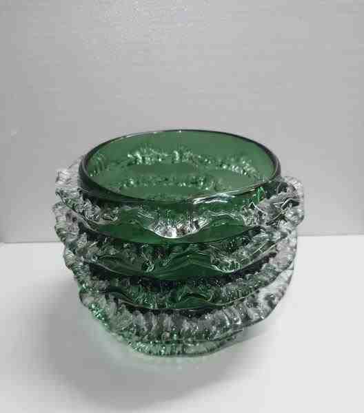 VASO EM VIDRO VERDE P