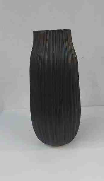 VASO DECOR VIDRO PRETO G
