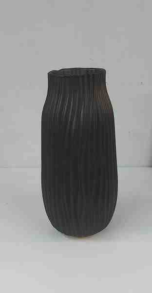VASO DECOR VIDRO PRETO M