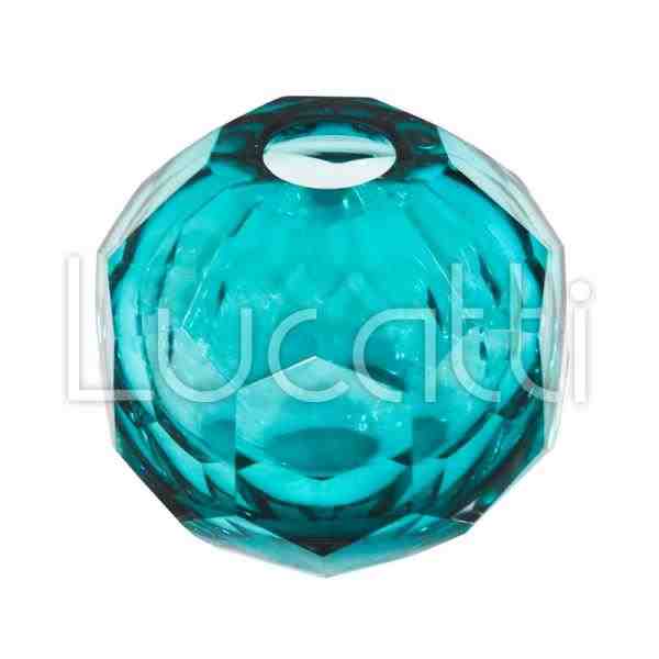 VASO DECOR EM VIDRO AZUL