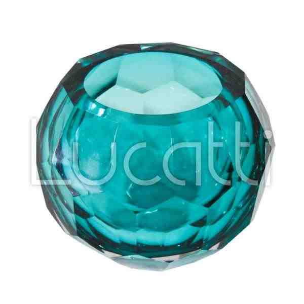 VASO DECOR EM VIDRO AZUL