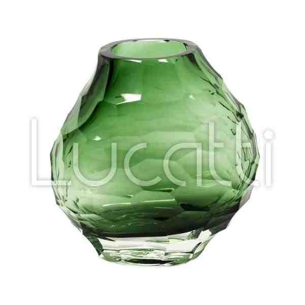 VASO EM VIDRO VERDE P