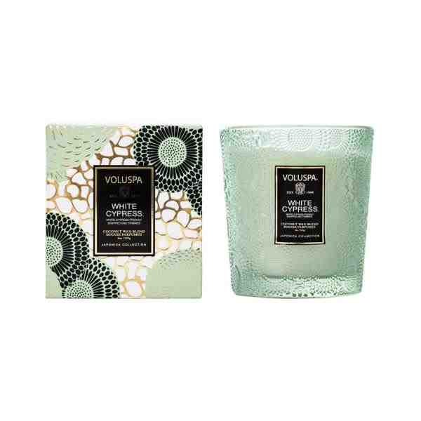 VELA COPO VIDRO CLASSICO 60H WHITE CYPRESS