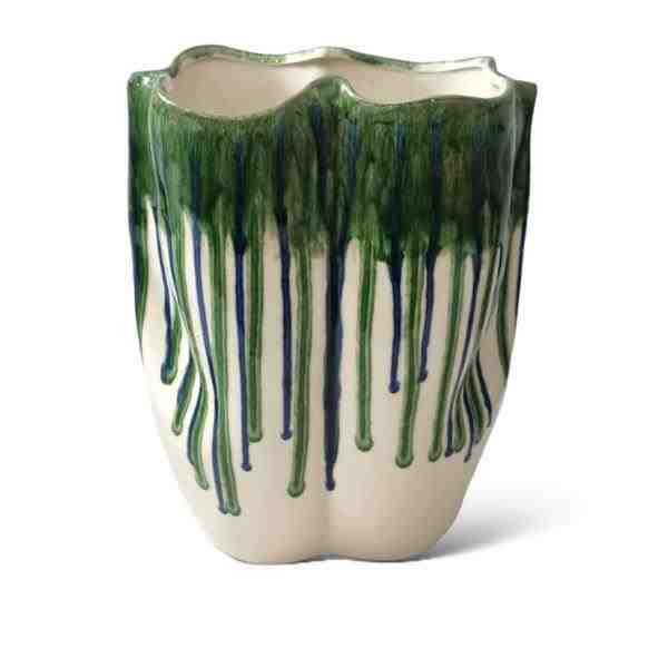 VASO ALTO EFEITO TINTA ESCORRIDA