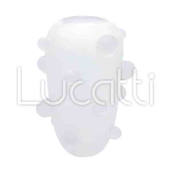 VASO EM VIDRO BRANCO FOSCO G.