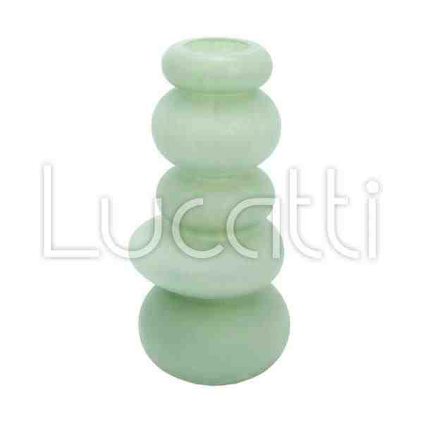 VASO DECOR EM VIDRO VERDE FOSCO