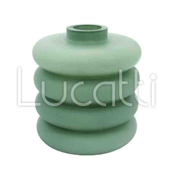 VASO DECOR VIDRO VERDE FOSCO