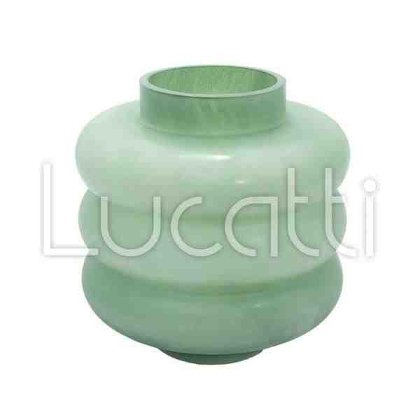 VASO DECOR VIDRO VERDE FOSCO