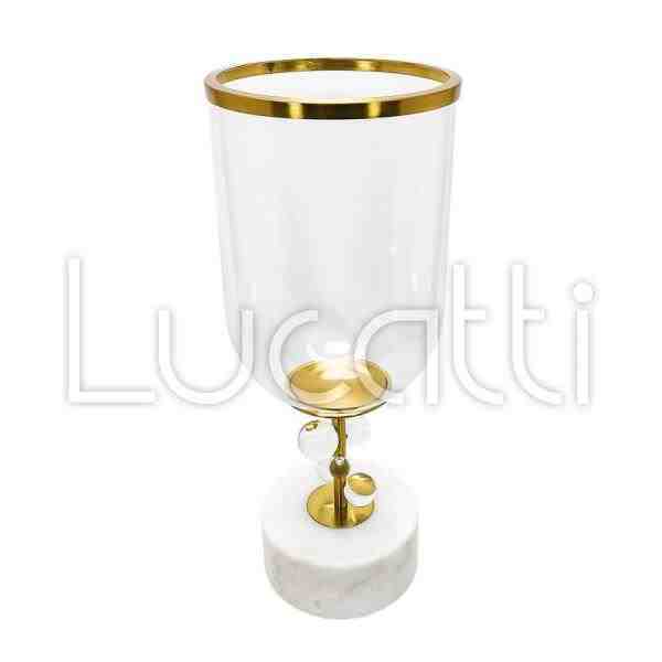 VASO METAL CRISTAL MARMORE G